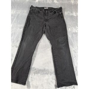 Levi's Men's W33 L28 Classic Straight Jeans Washed Black Dark Wash Denim
